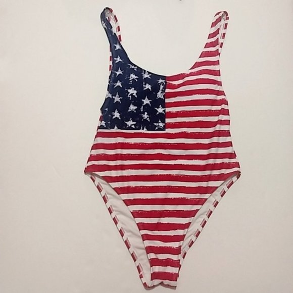 Xhilaration Patriotic American Flag Swimsuit - Picture 1 of 2